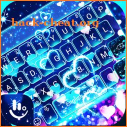 Sparkling Blue Heart Keyboard Theme icon