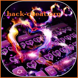 Sparkling Heart Flame Keyboard Theme icon