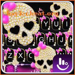 Sparkling Luxury Diamond Skull Keyboard Theme icon