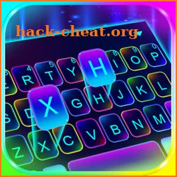 Sparkling Neon 3d Keyboard Theme icon