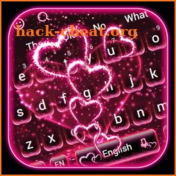 Sparkling Neon Heart Keyboard icon