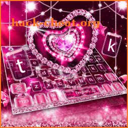 Sparkling Pink Diamond Heart Keyboard icon