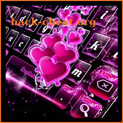 Sparkling Pink Heart Fancy Keyboard Theme icon