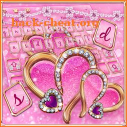 Sparkling Pink Love Heart Keyboard icon