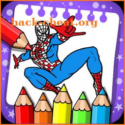 spider boy coloring super heros :woman icon