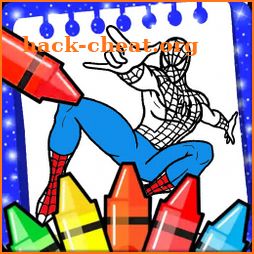 spider boy coloring superheros icon