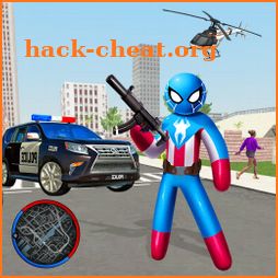 Spider Capitain american Stickman Rope Hero Mafia icon