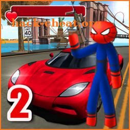Spider Stickman Rope Hero Gang star mafia crime 2 icon