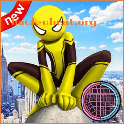 Spider Stickman Rope Hero: Gangster Crime Games 3D icon