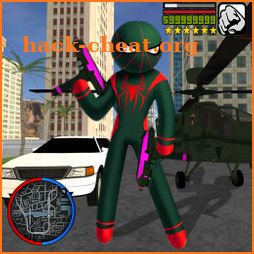 Spider Stickman Rope Hero - Vegas Crime City icon
