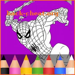 spider woman coloring super heros icon