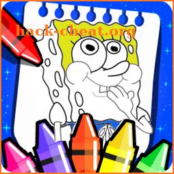 sponge coloring star fish icon