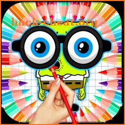 Spongebob coloring page book icon