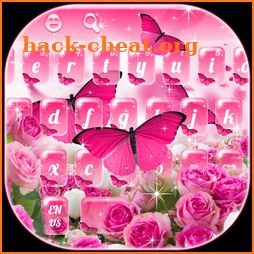 Spring Pink Butterfly Keyboard icon
