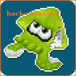 Squid Pixel Art Game Color By Number icon