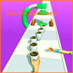Stack Longer Coffee Cups Rush icon