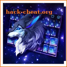 Starry Galaxy Wolf Keyboard Theme icon