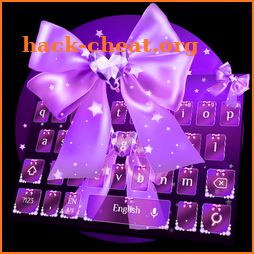 Starry Purple Bow Keyboard icon