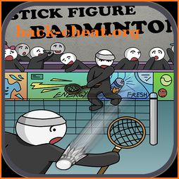 Stick figure badminton: Stickman 2 players y8 icon
