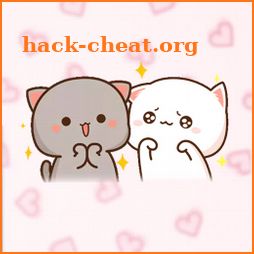 Stickers animados: Peach Mochi Cat icon