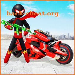 Stickman Moto Bike Hero: Crime City Superhero Game icon