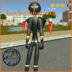 Stickman Panther jetpack Crime Simulator icon