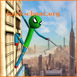 Stickman Rope Hero - Amazing Spider Crime City icon