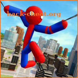 Stickman Spider Crime City Rope Hero icon