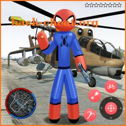 Stickman Spider Rope Hero City Gangstar Crime icon