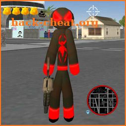 Stickman Spider Rope Hero - Gangster Crime City icon