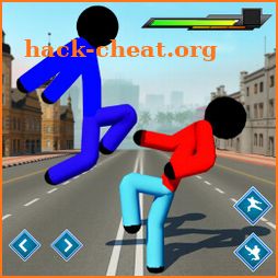 Stickman Street Fighting City Blocky Gangster icon