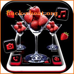 Strawberry Glass Launcher Theme icon