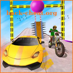 Stuntman Mega Bike Ramp Car Game icon