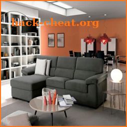 stylish sofa for minimalist and modern housing icon