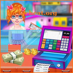Subway Cashier Cash Register Game for kids free icon