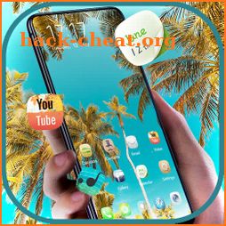 Summer palm tree nature theme | sky view coconut icon