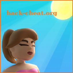 Sunbathing 3D icon