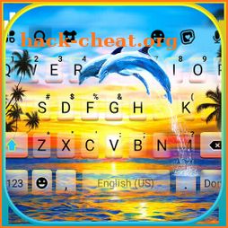 Sunset Dolphins Keyboard Background icon
