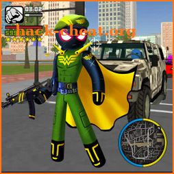Super Army Stickman Rope Hero Vice Town Crime icon