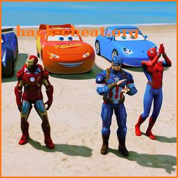 Super Hero Cars Lightning Mcqueen Car Racing Games icon