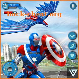 Super Hero Flying Captain Robot American City War icon