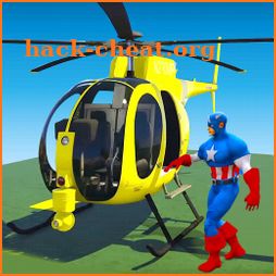 Super Hero Flying Helicopter Games: Extreme Stunts icon