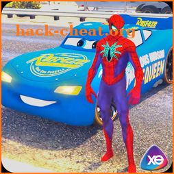 Super Heroes Lightning Car Stunts icon