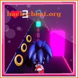 Super Neon Run - Blue Hedgehog Dash icon