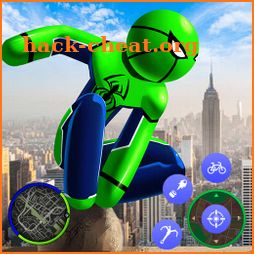 Super Spider Boy Stickman Rope Hero Gangster icon