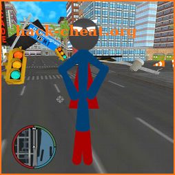 Superboy Stickman Rope Hero Gangster Crime City icon