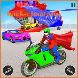 Superhero Car Bike Transport Truck: Helicopter Sim icon