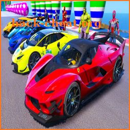 Superhero Car Stunt GT Racing Mega Ramp Games 3D icon