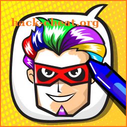 Superhero Coloring Book Game & Comics Drawing book icon