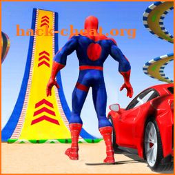 Superhero GT Car Stunt Racing: Mega Ramp Top Games icon